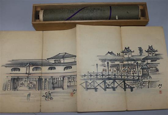 An album of Chinese paintings and a hand scroll